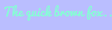 Image with Font Color 85FFD4 and Background Color BABEFF